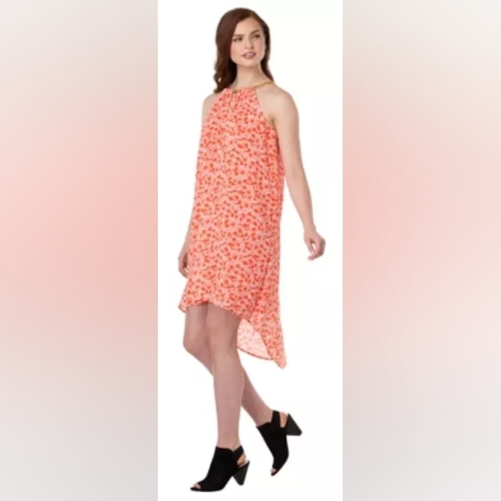 Michael Kors Pink High-Low Halter Sundress - Picture 3 of 6